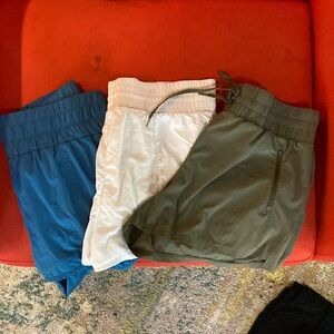 All in Motion Women's Athletic Shorts - Blue, White, Green